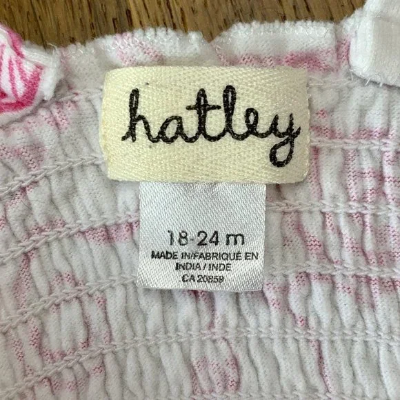 HATLEY Seahorse Sun Dress Girls 18-24 Mos Toddler Girl Beachy White Pink Pockets - Picture 6 of 6